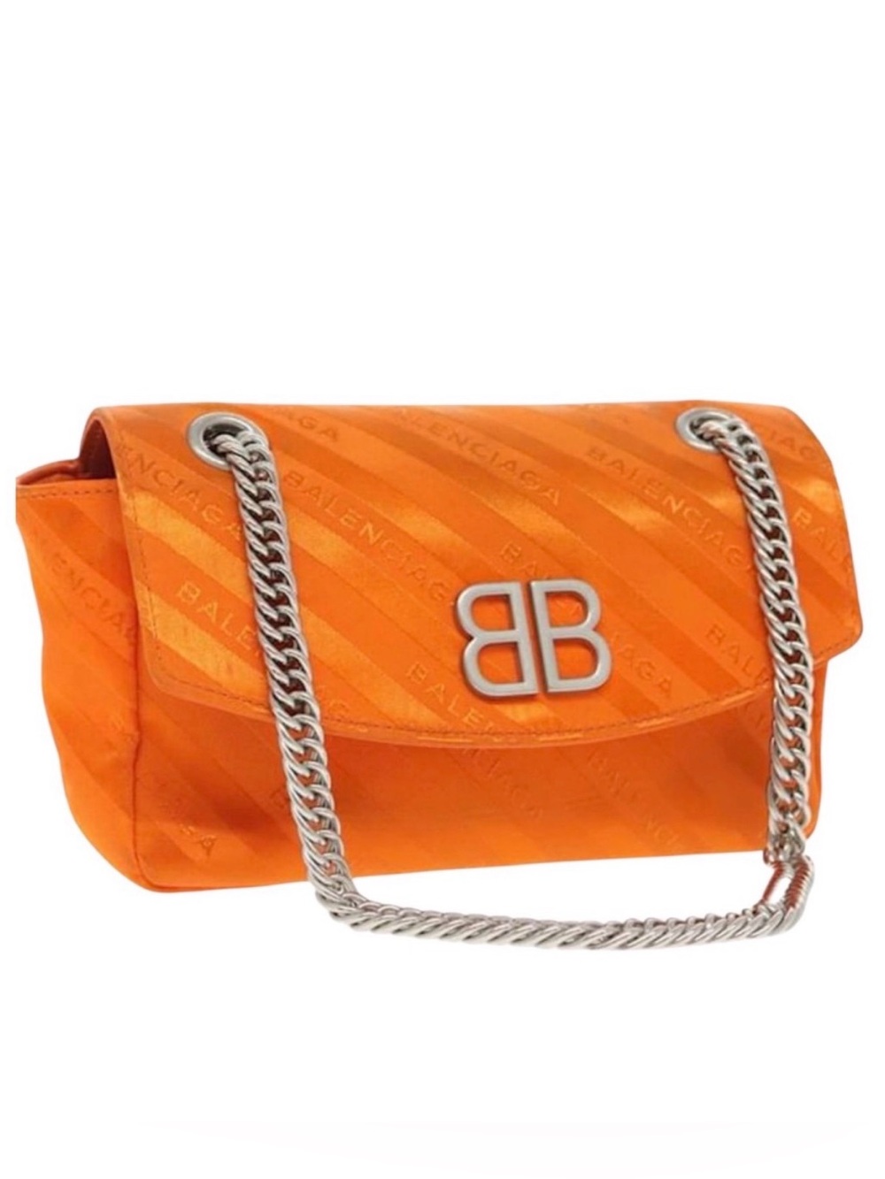 Balenciaga Orange BB Chain Shoulder Bag